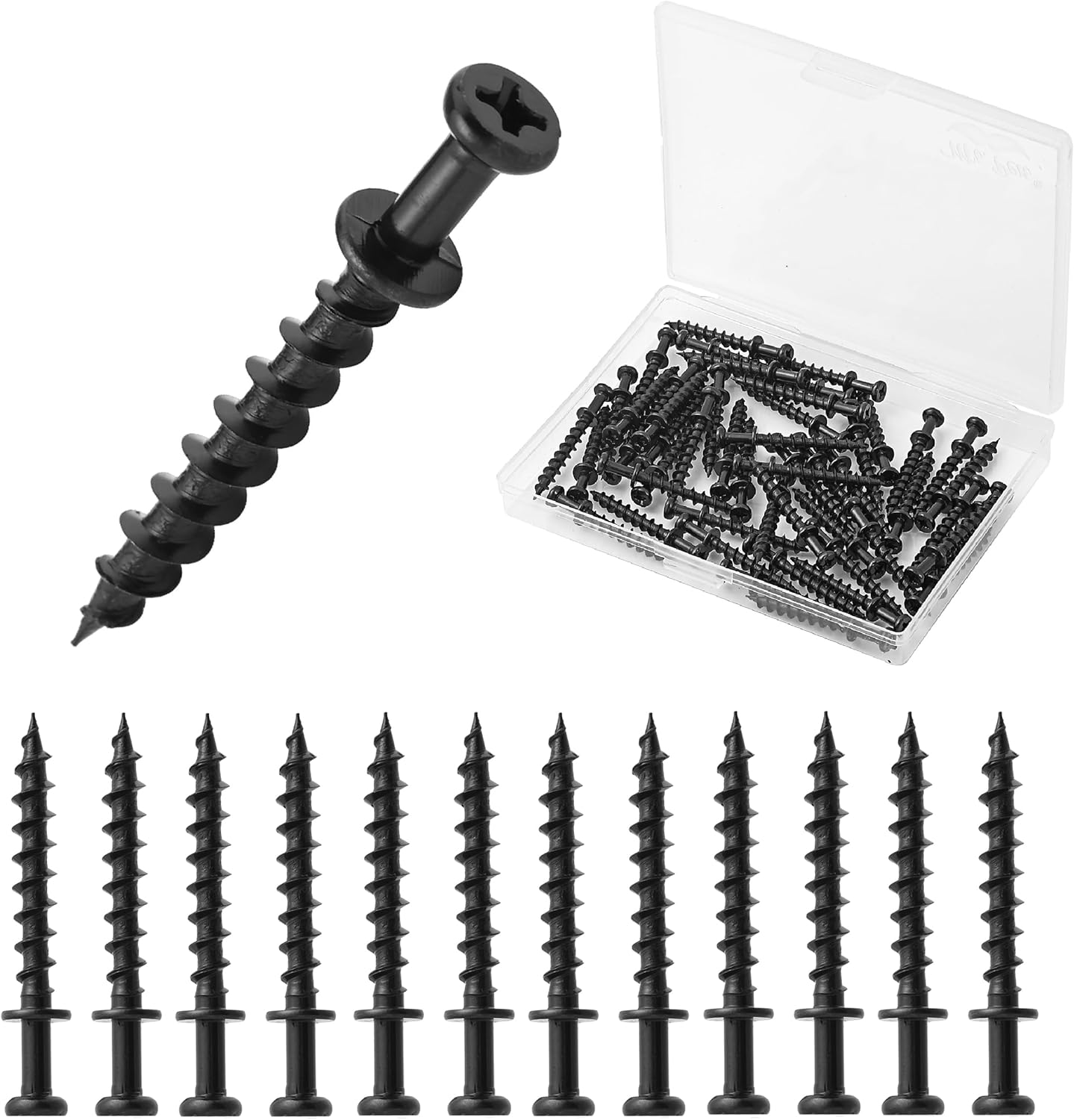 Mr. Pen- Bear Claw Hangers, 50 Pack, Black, 4-in-1 Hanging Screws for D-Rings