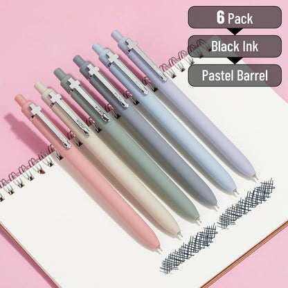 Customizable Retractable Cross Clip Pens, Black Ink, Fine Point 0.5mm, Assorted Color Barrels