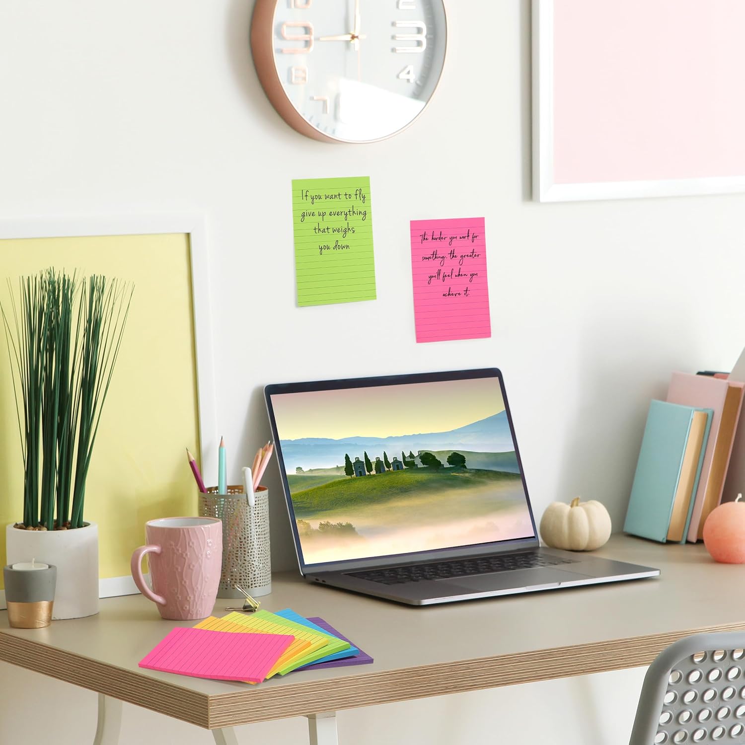 Mr. Pen Sticky Notes, 4”x6”, 6 Pads, Vibrant Colors Sticky Notes,