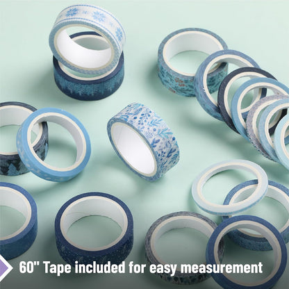 Mr. Pen- Washi Tape Set, 21 Rolls, Assorted Sizes, Ocean Breeze, Washi Tape for Journaling