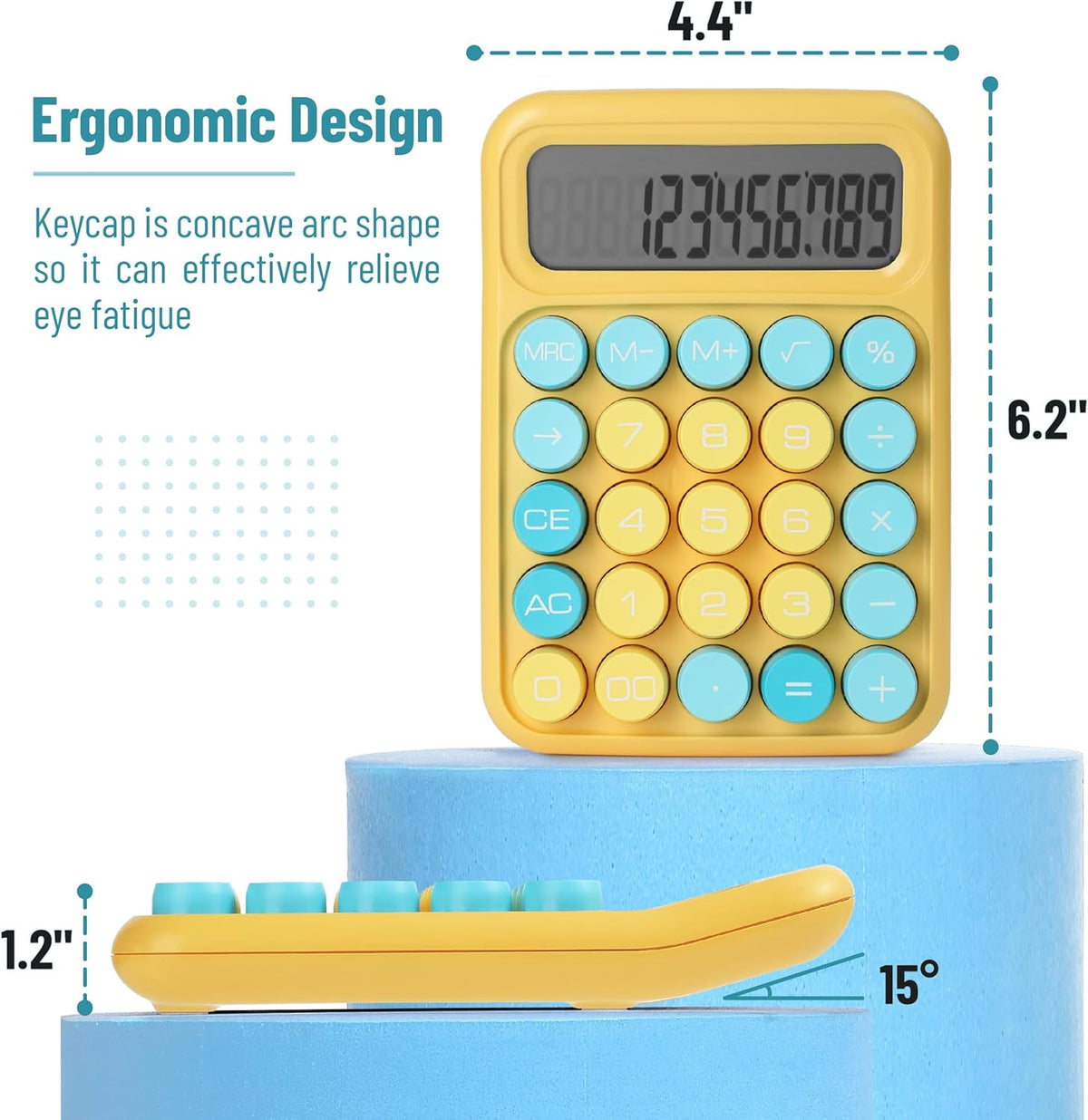 Mr. Pen- Mechanical Switch Calculator, 12Digits, Large LCD Display, Sunlit Shades, Calculator Big Buttons, Mechanical Calculator