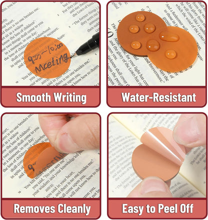 Round Transparent Sticky Notes Set, 14 Pads, 560 Sheets, 1.1"