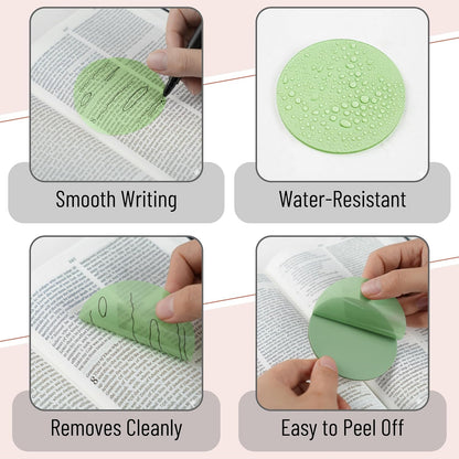 Bible Transparent Sticky Notes, 150 Sheets, Matera Glow + Pen