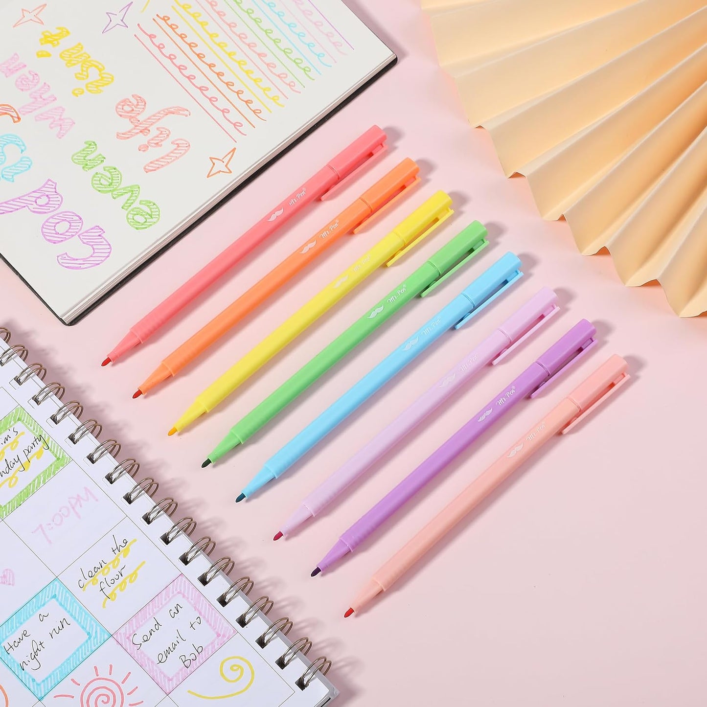 Highlighters, 8 Pack, Fine Tip, Pastel Colors, Highlighters Assorted Colors, Colored Highlighters, Highlighter Pen, Cute Highlighters, Highlighter Set