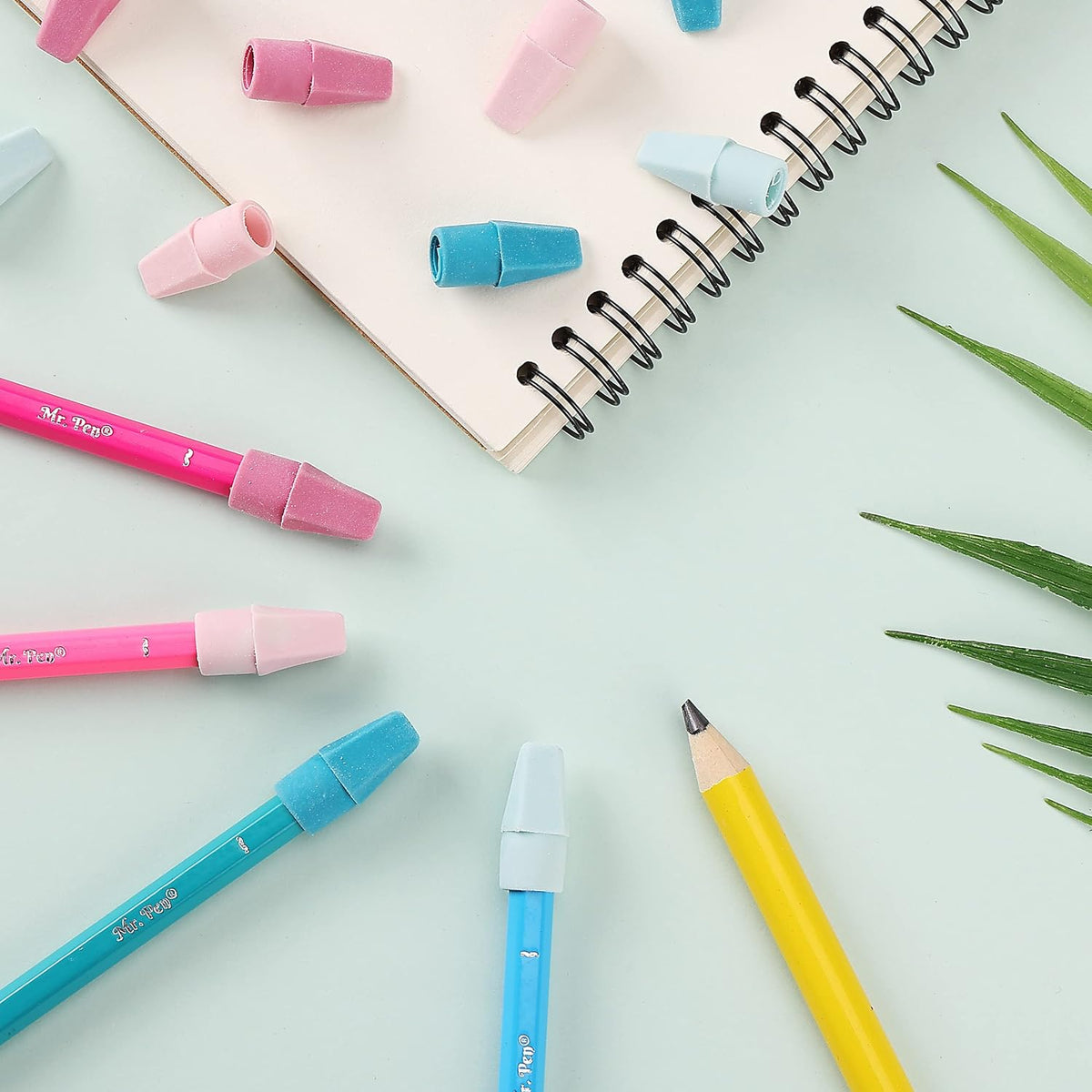 Mr. Pen- Pencil Top Erasers, 120 Pack, Latex-Free, No-Smudge