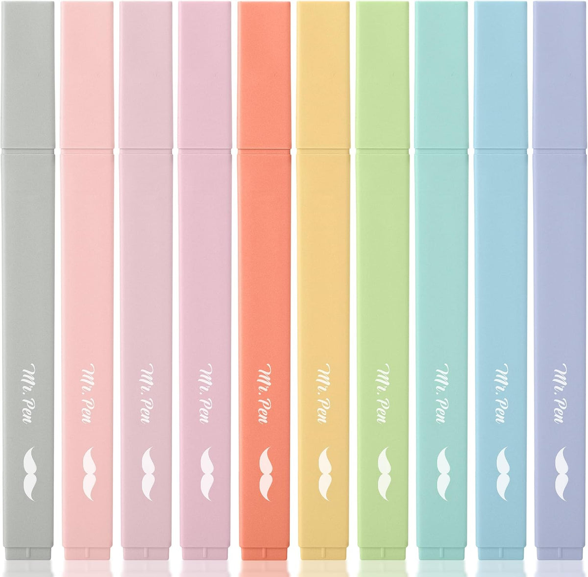 Mr. Pen- Aesthetic Bible Highlighters No Bleed Through, 10 Pack, Retro Colors, Cute Highlighter for Journaling Supplies and School Accessories