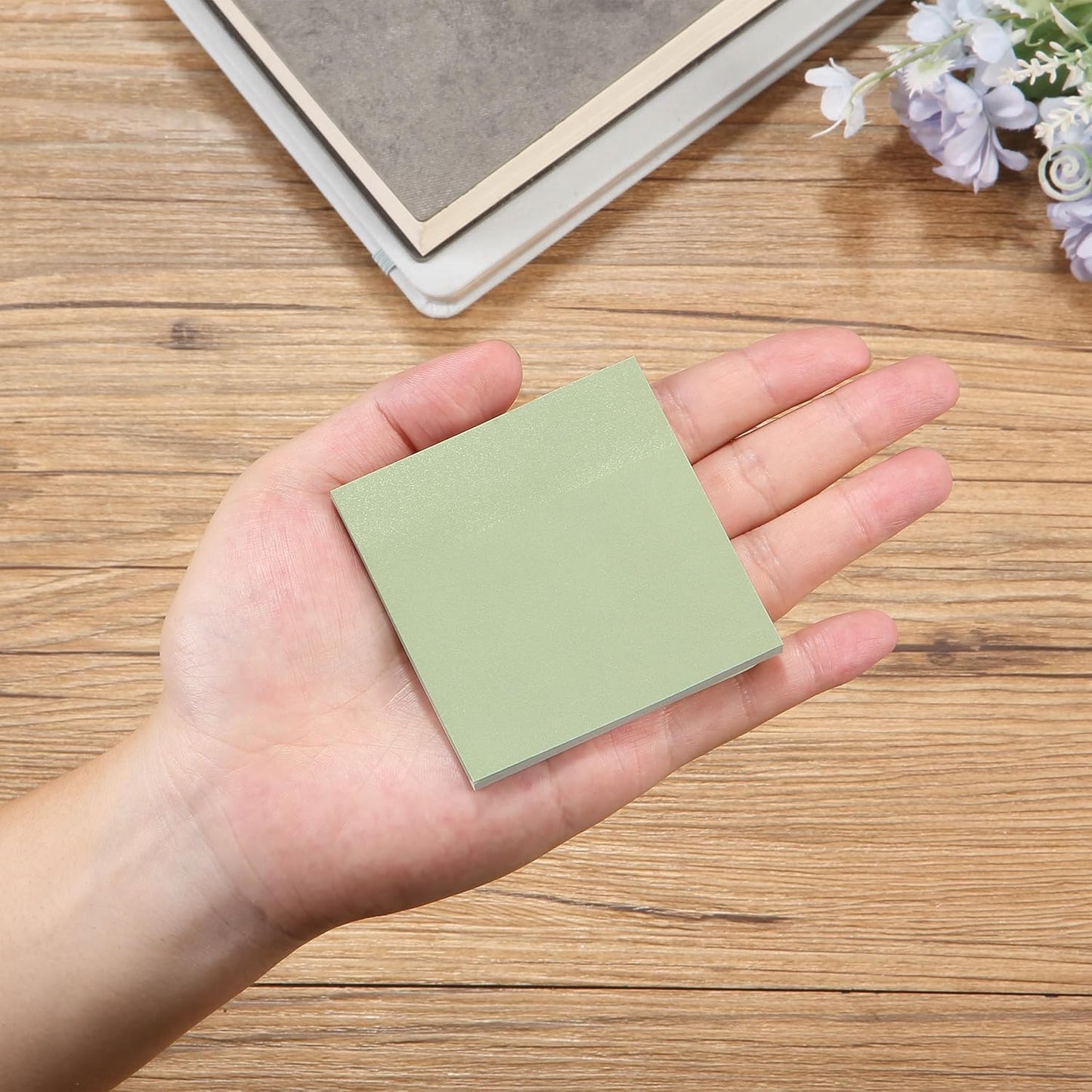 Green Sticky Notes 3x3 Inch, 12 Pads, 600 Sheets, Shades of Green