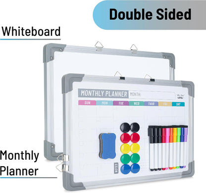 Mr. Pen- Monthly Calendar Whiteboard for Wall, 12”x16”, Double-Sided with Dry Erase Markers