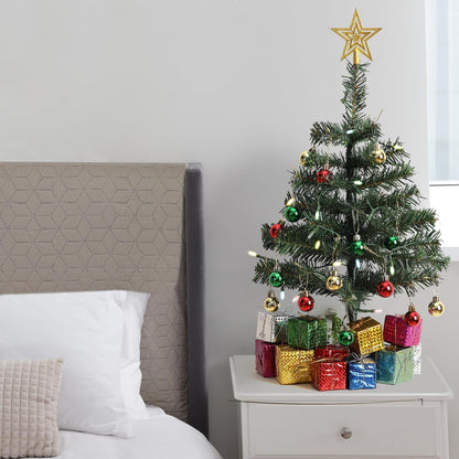 Mr. Pen- Mini Christmas Tree with 35 LED Lights, 21", Table Top Christmas Tree Small Christmas Tree with Lights