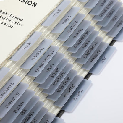 Mr. Pen- Bible Tabs, 75 Tabs, Transparent Dusty Blue Laminated Bible Tabs for Women and Men