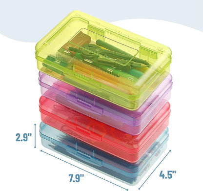 Mr. Pen- Pencil Box, 24 Pack, Assorted Colors, Plastic Pencil Box Case, Crayon Box, Plastic Pencil Case