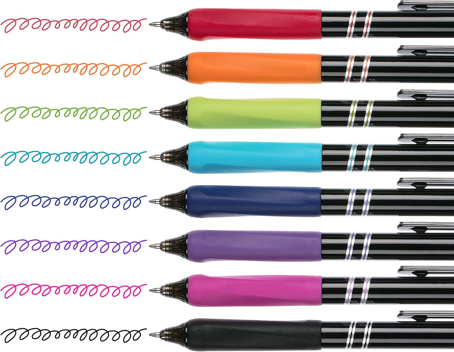 Mr. Pen- Retractable Gel Pens, 8 Pack, Vibrant Barrels, Fast Dry