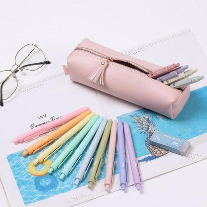 Mr. Pen- PU Leather Pencil Case, Pink