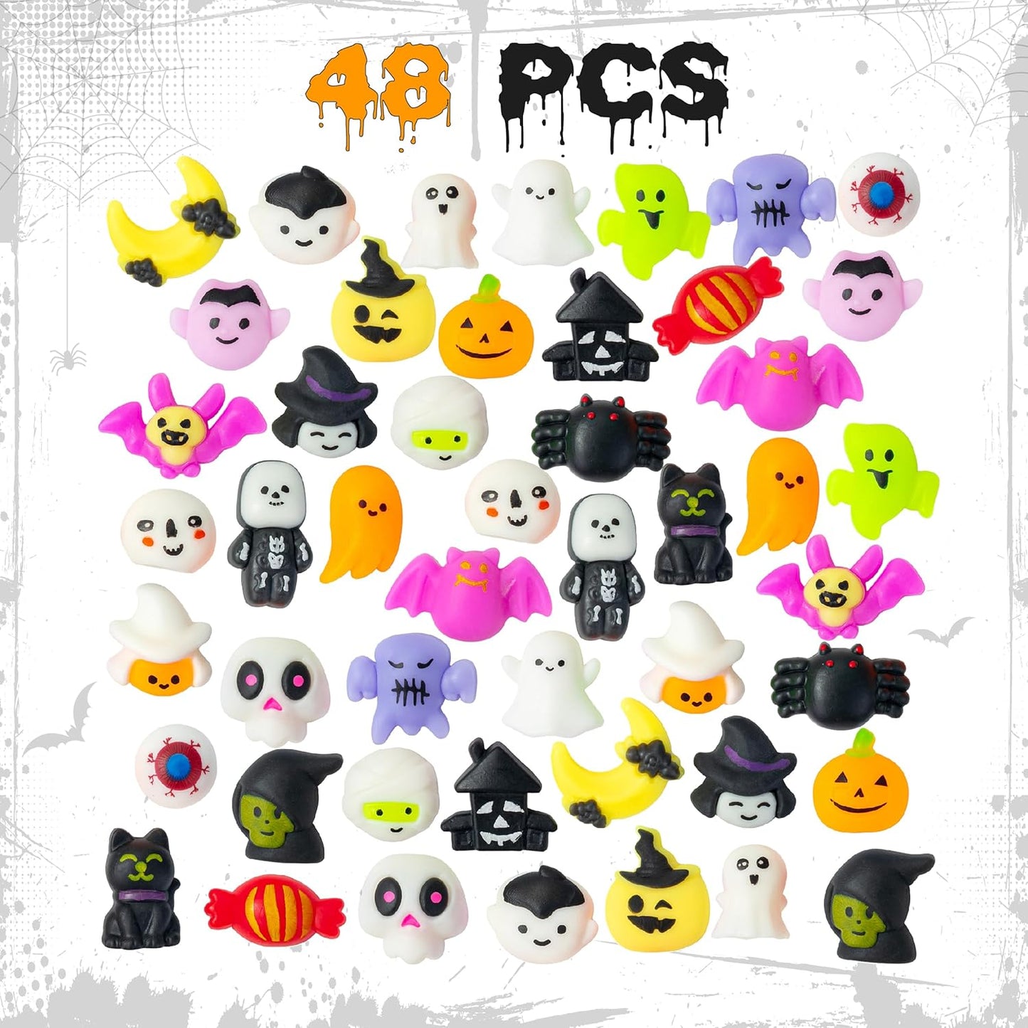 Mr. Pen- Halloween Squishy Toys, 48 pcs, Halloween Squishies, Halloween Toy