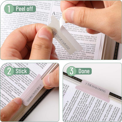Mr. Pen- Bible Tabs, 75 Tabs, Transparent Muted Earth Colors Laminated Bible Tabs for Women and Men