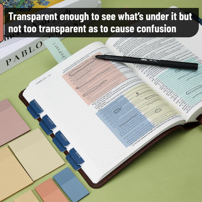 Mr. Pen- Transparent Sticky Notes, 18 Pads, 900 Sheets with Pen
