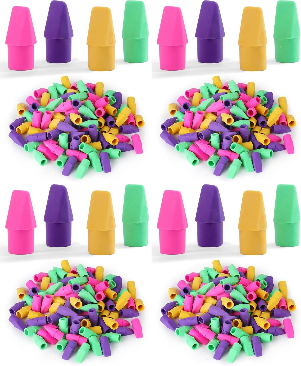 Mr. Pen- Pencil Top Erasers, 120 Pack, Latex-Free, No-Smudge