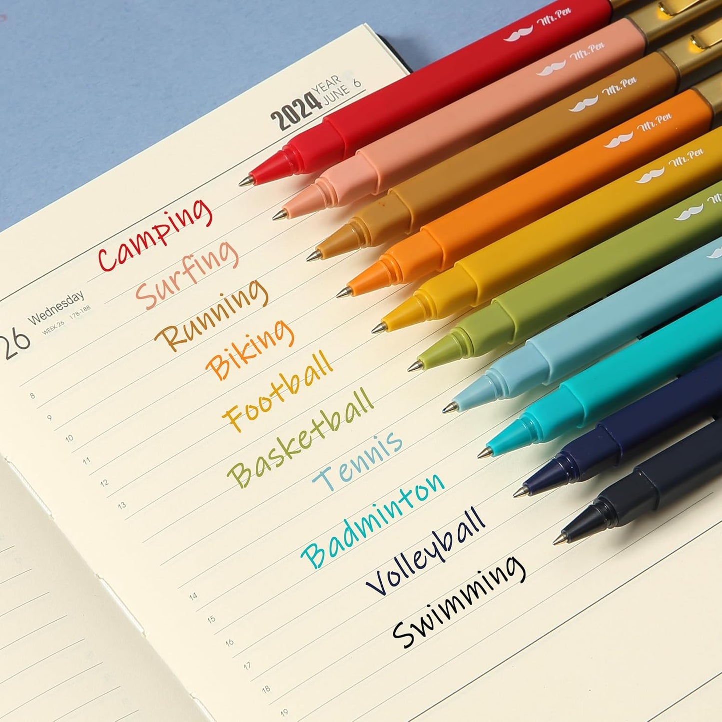 Aesthetic Pens, 10 Pack, Vintage Color Ink, Fast Dry, No Smear Bible Pens No Bleed Through, 0.7mm Fine Point Pen, Ballpoint Pens Ballpoint, Fine Tip Pens for Note Taking, Pens Aesthetic