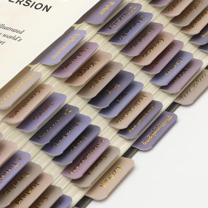 Mr. Pen- Bible Tabs, 75 Tabs, Lavender Fields, Gold Foil Lettering, Laminated Bible Tabs for Women and Men