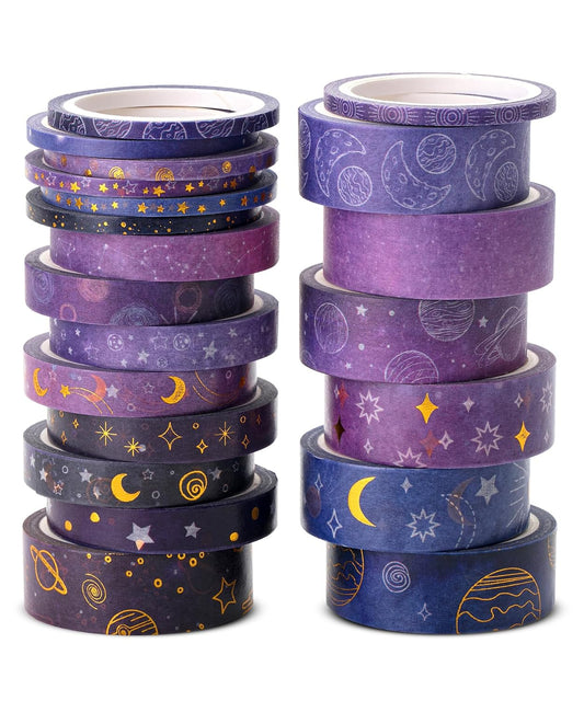 Mr. Pen- Washi Tape Set, 21 Rolls, Outer Space Design, Decorative Tape with Measure Tape