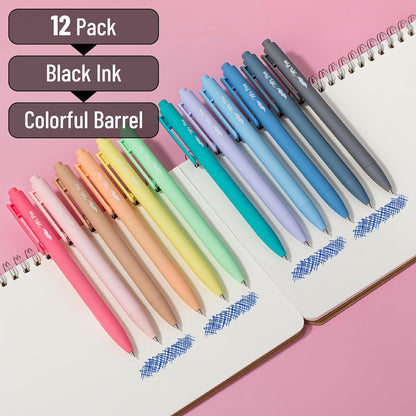 Mr. Pen- Retractable Gel Pens, 12 Pack, Blue Ink, Celestial Color Barrels Gel Pens, Gel Pens Fine Point 0.5mm