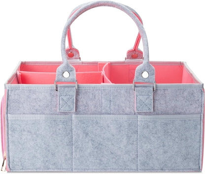 Baby Diaper Caddy Organizer, Pink Inside, Diaper Organizer, Car Diaper Caddy, Baby Caddy Organizer, Portable Diaper Caddy, Diaper Organizer for Changing Table, Baby Organizer for Nursery