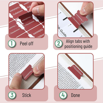 Mr. Pen- Bible Tabs, 75 pcs, Mahogany, Laminated Bible Tabs for Women and Men