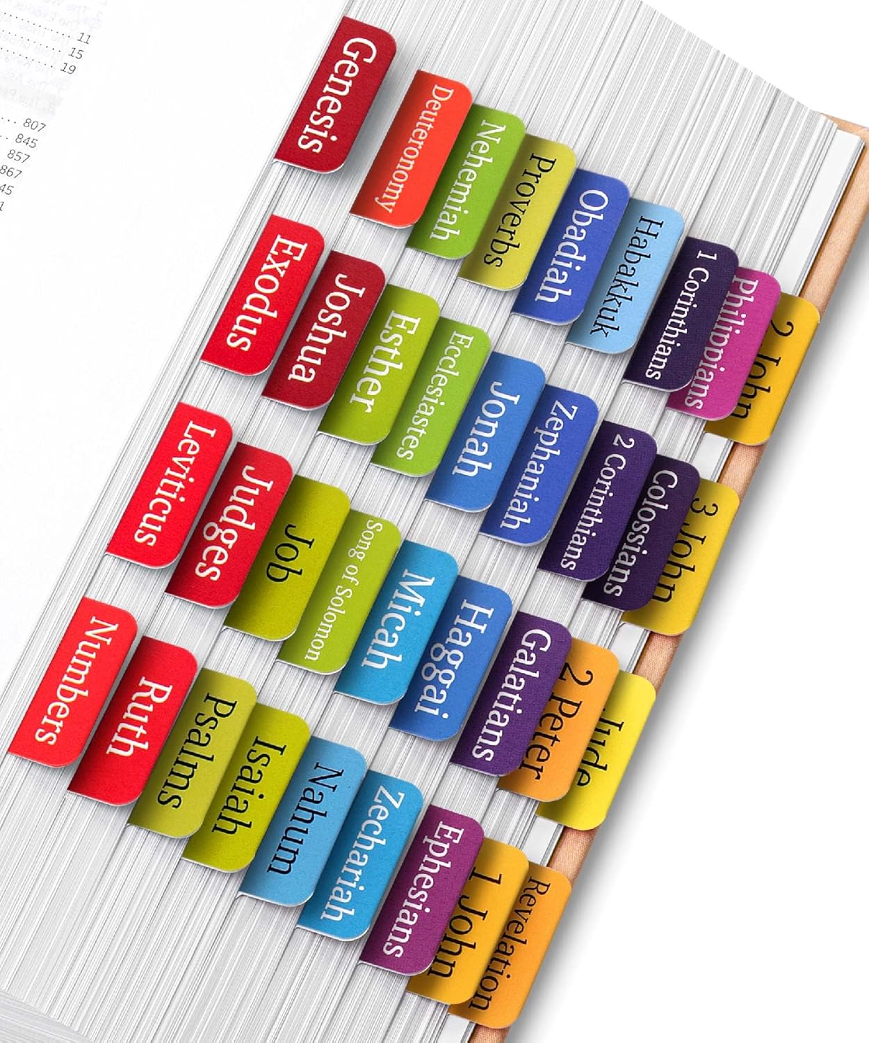 Mr. Pen- Bible Tabs, 75 Tabs, Rainbow Theme, Laminated Bible Tabs for Women and Men