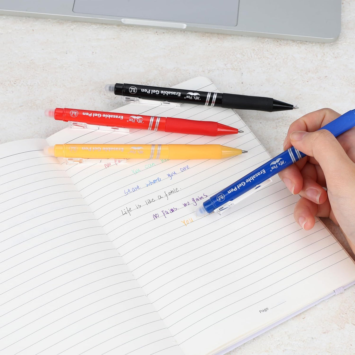 Mr. Pen- Erasable Gel Pens, 8 Pens & 8 Refills, 0.7mm, Assorted Colors