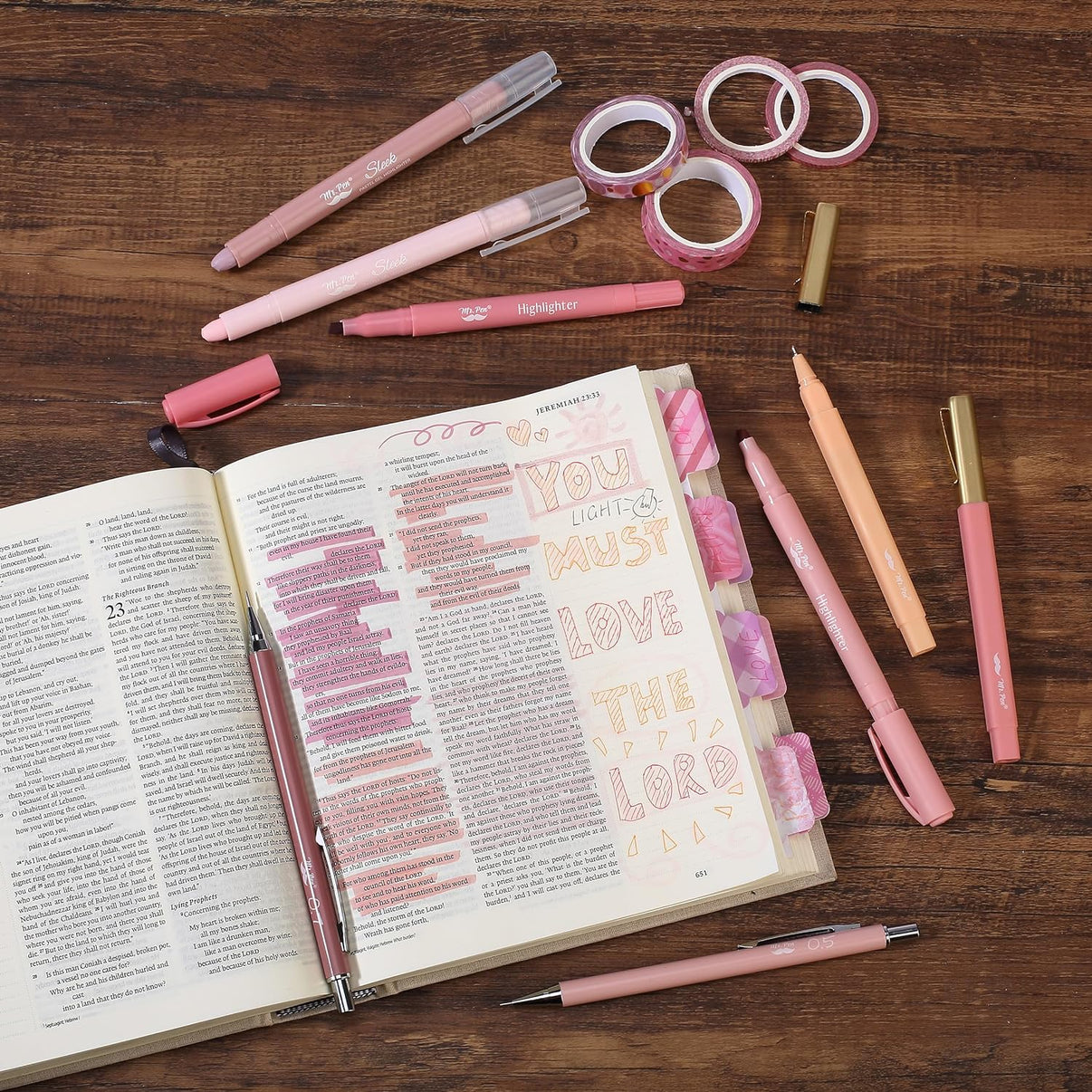 Bible Journaling Kit Bible Highlighters and Pens No Bleed Bible Stud