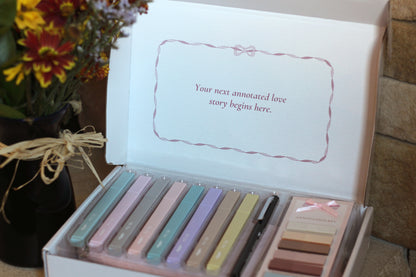 Mr. Pen – Annotation Essentials Kit for Book Lovers, Aesthetic Highlighters, Transparent Sticky Notes, Annotation Key Bookmark, Stickers & Pencil Pouch