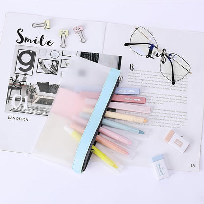 Clear Pencil Pouch, 3 Pack, Clear Pencil Case, Pencil Bags, Clear Pouch, Pencil Case for Kids Pencil Case, Clear Makeup Pouch, Kids Pencil Pouch, Pencil Cases, Clear Make Up Bag