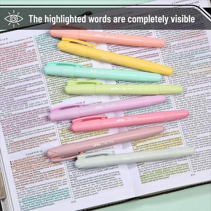 Gel Highlighter, 8 Pack, Pastel Colors, Bible Highlighters No Bleed, No Bleed Highlighters, Bible Highlighter, Bible Markers, Gel Highlighters for Bibles