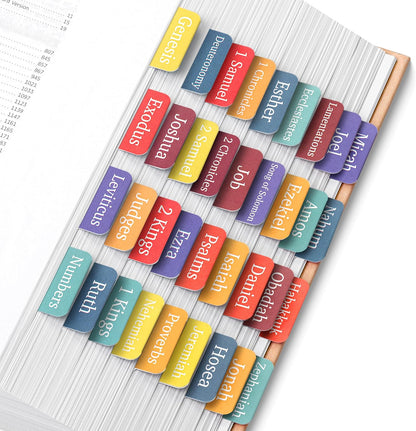 Mr. Pen- Bible Tabs, 75 Tabs, Elegant Rainbow, Laminated Bible Tabs for Women and Men, Bible Tabs for Study Bible