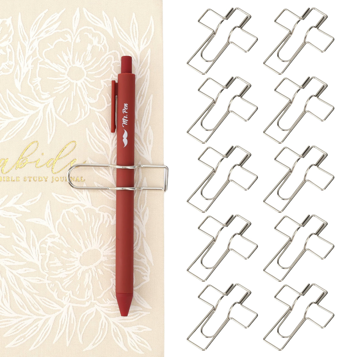 Mr. Pen- Metal Cross Pen Clips, 10 pcs, Rose Gold or Silver Cross Pen Holder
