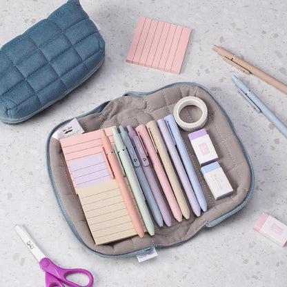 Blue Pencil Pouch, Large Capacity Pillow Pencil Case, Pencil Bag, Pen Case