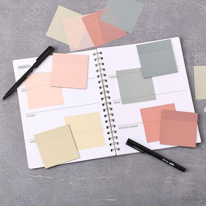 Mr. Pen- Transparent Sticky Notes, 3x3, 200 Sheets, Vintage Colors