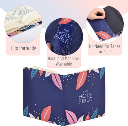 Bible Book Cover, 8" x 6.3", Bible Sleeve Cover, Book Covers for Bibles, Book Covers for Paperback Book Covers for Hardcover, Book Covers for Soft Cover Books