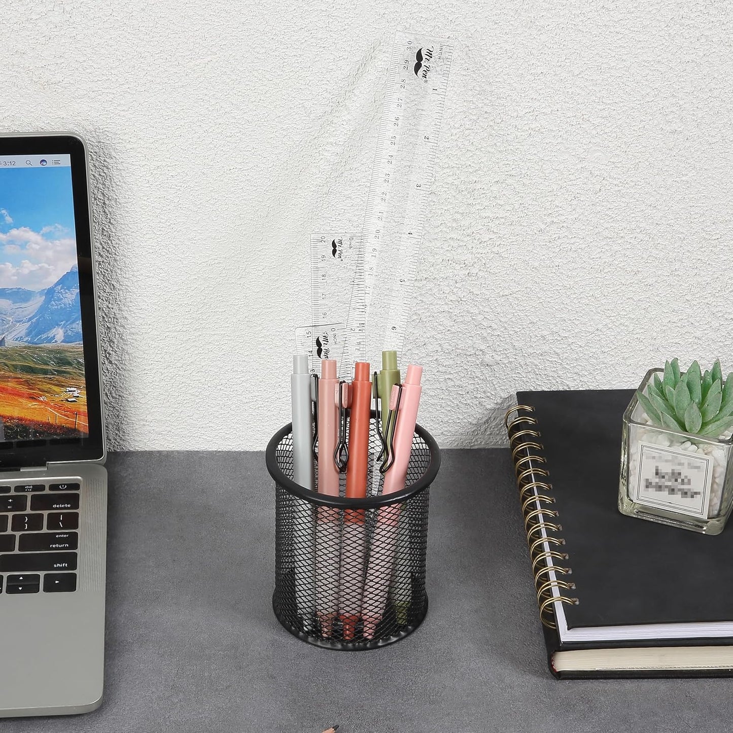 Clear Plastic Rulers Set, 3 Pack, 6”, 8”, 12”, Metric & Inch