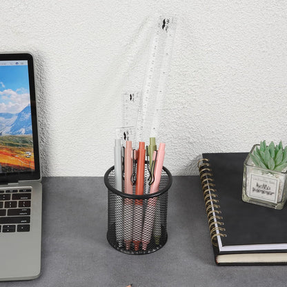 Clear Plastic Rulers Set, 3 Pack, 6”, 8”, 12”, Metric & Inch