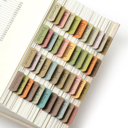 Mr. Pen- Bible Tabs, 75 Tabs, Boho Style, Laminated Bible Tabs for Women and Men