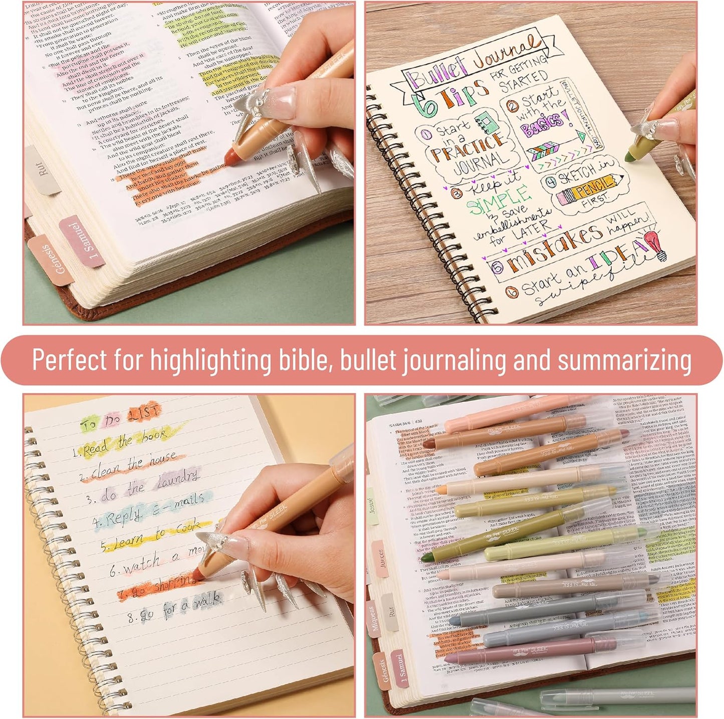 Mr. Pen- Gel Highlighter, 16 Pack, Soft & Muted Colors, Bible Highlighters No Bleed, No Bleed Highlighters, Mr Pen Bible Highlighter