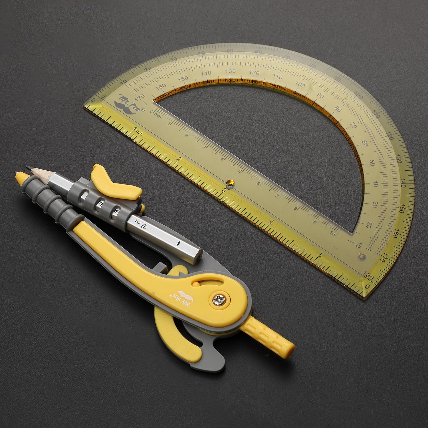 Mr. Pen Compasses & Protractors In Rulers