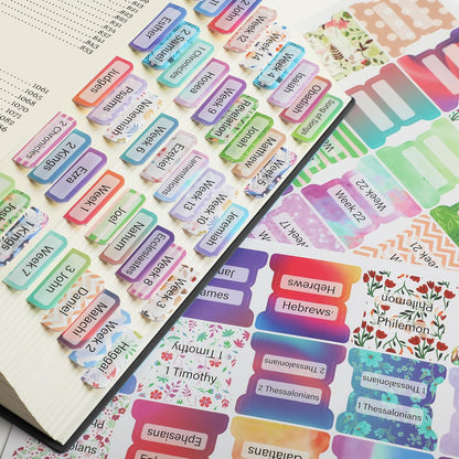 Mr. Pen- Bible Tabs, 120 pcs, Colorful, Laminated Bible Tabs for Women and Men