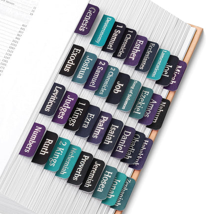 Mr. Pen- Bible Tabs, 75 Tabs, Celestial Symphony, Silver Foil Embossed Lettering