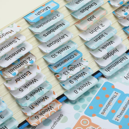 Mr. Pen- Bible Tabs, 120 pcs, Pastel Mosaic, Laminated Bible Tabs for Women and Men