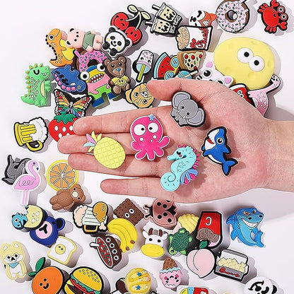 Different Charms, 60 Pack, PVC Random Different Charms, Decorative Charms for Decoration, Charm, Cute Charms, Charms Bulk, Charms Pack, Random Charms, PVC Random Different Shape Charms