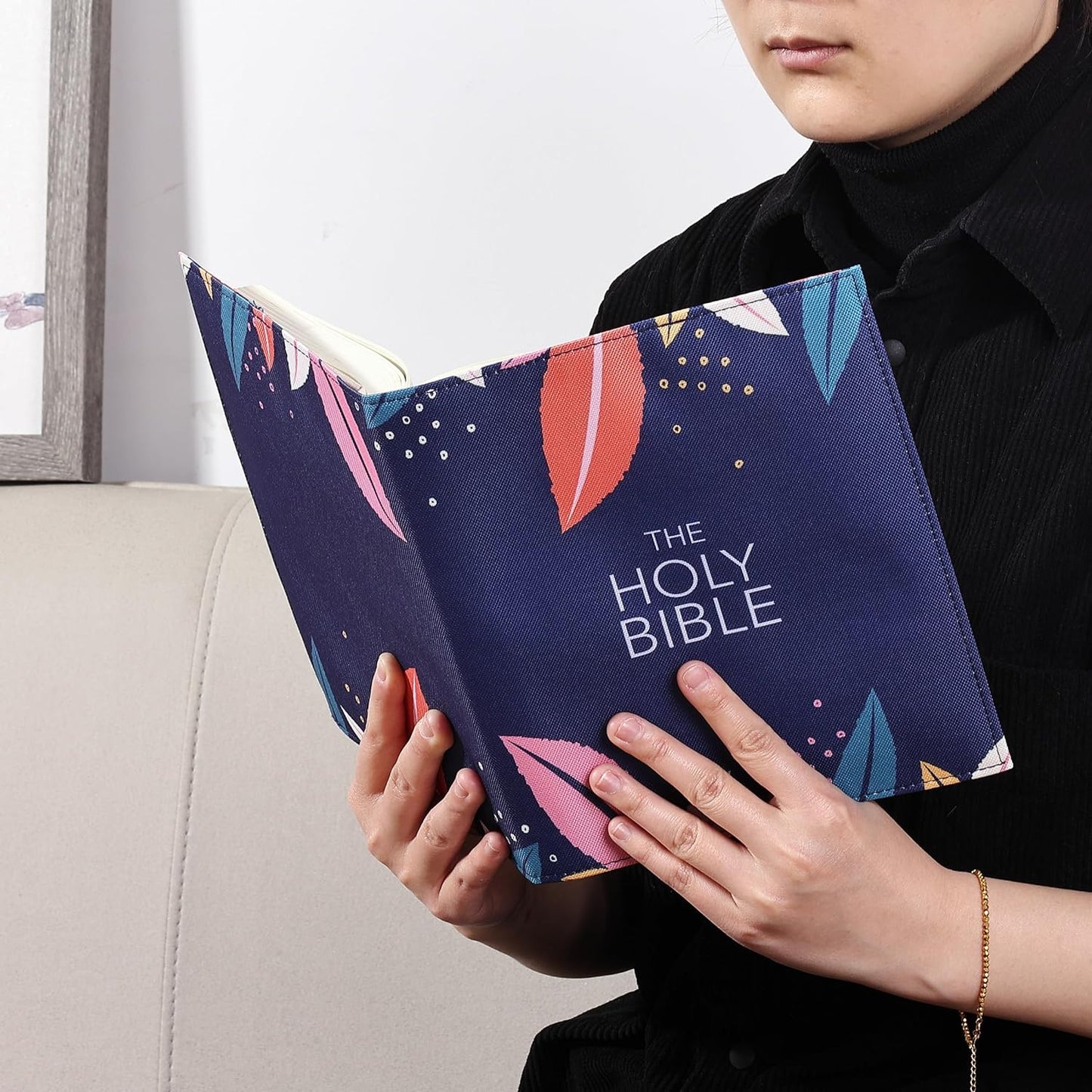 Bible Book Cover, 8" x 6.3", Bible Sleeve Cover, Book Covers for Bibles, Book Covers for Paperback Book Covers for Hardcover, Book Covers for Soft Cover Books