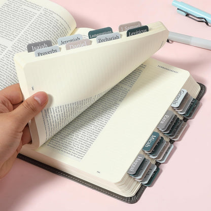 Mr. Pen- Bible Tabs, 75 Tabs, Winter Wood, Laminated Bible Tabs for Women and Men
