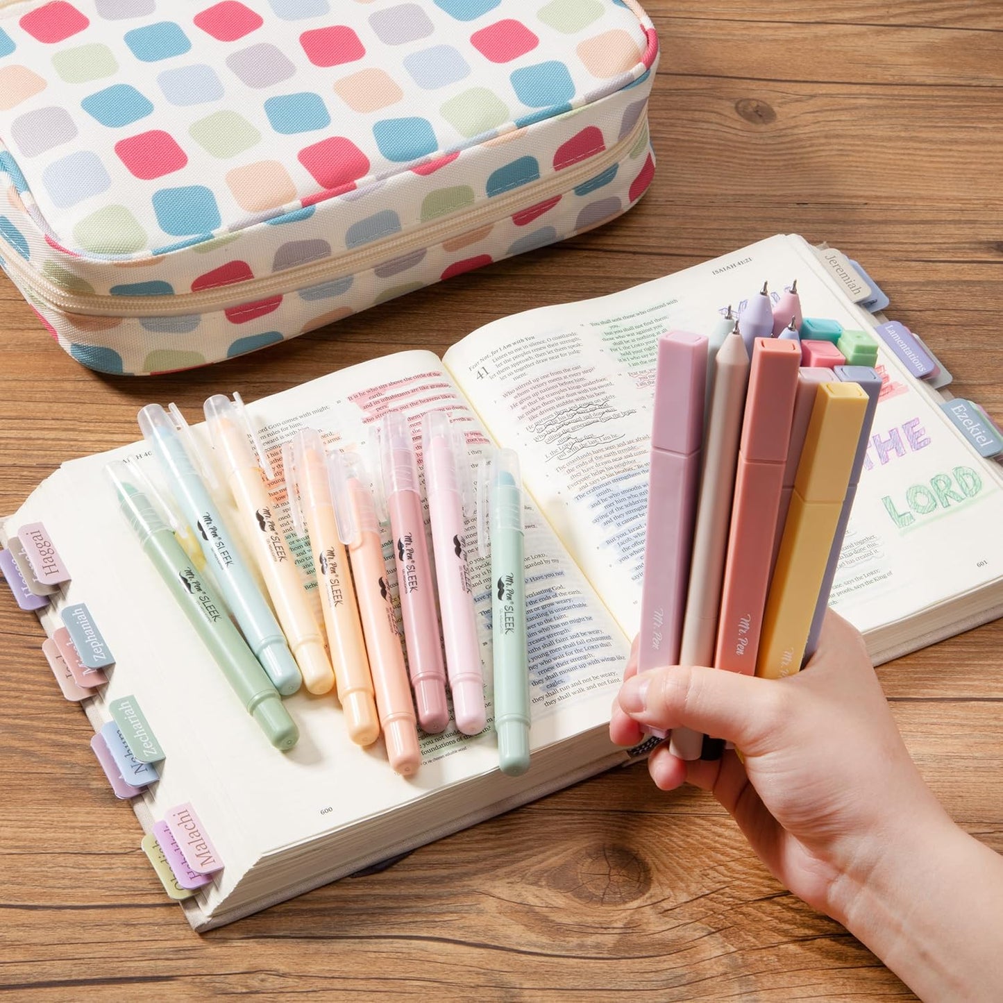 Bible Journaling Kit, Bible Case, Bible Highlighters and Pens No Bleed, Bible Study Kit, Bible Journaling Kit, Bible Study Supplies Journaling Kit, Bible Journaling Supplies